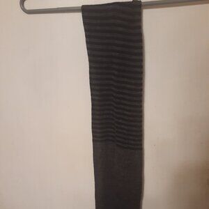 Lightweight Grey & Black Striped Scarf